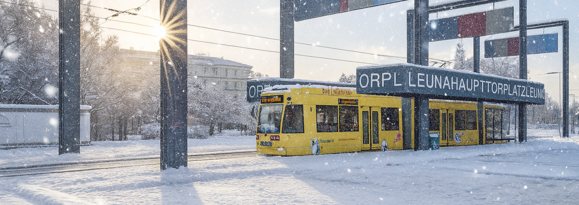 leuna haupttorplatz winter