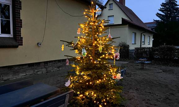 Weihnachtsbaum Kita "Krümelkiste" Spergau © C. Michalek weihnachtsbaum 2025 c. michalek